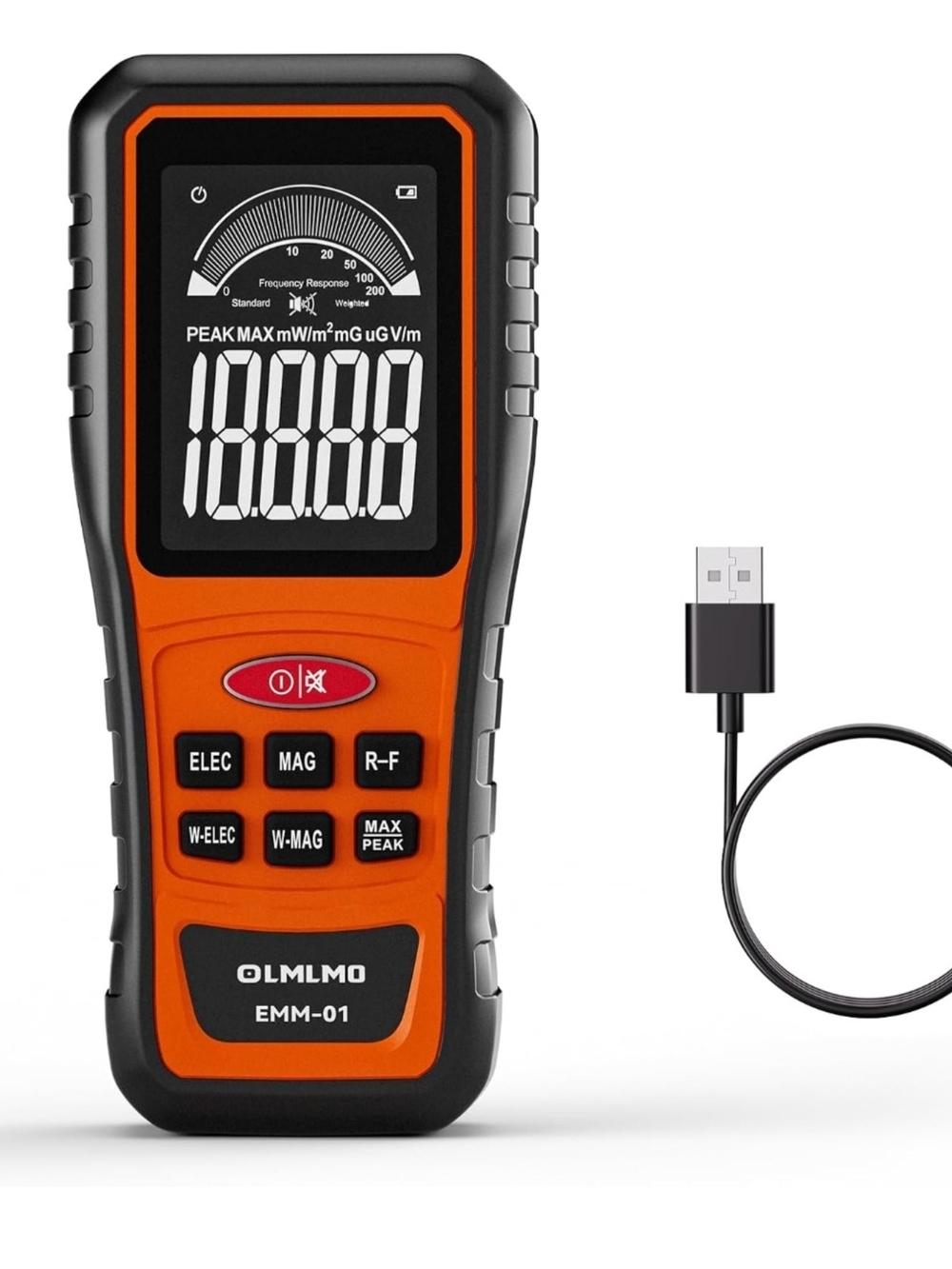 OLMLMO EMM-01 EMF Meter - Orange/Black